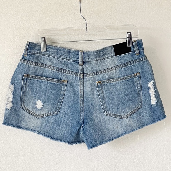 Rails Jesse Vintage Daisy Flowers Blue Jean Distressed Cutoff Shorts Size 28 - Picture 9 of 17